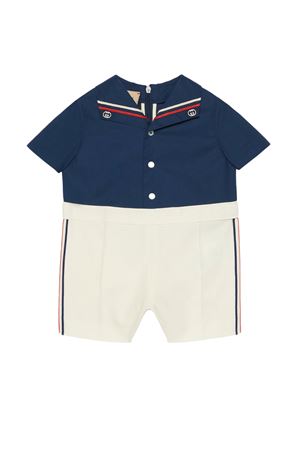 Baby Stretch Cotton Poplin One-Piece GUCCI KIDS | 770550XWA0G4020